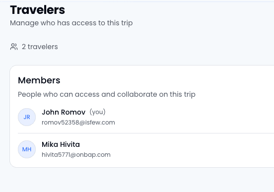 Trip Collaboration