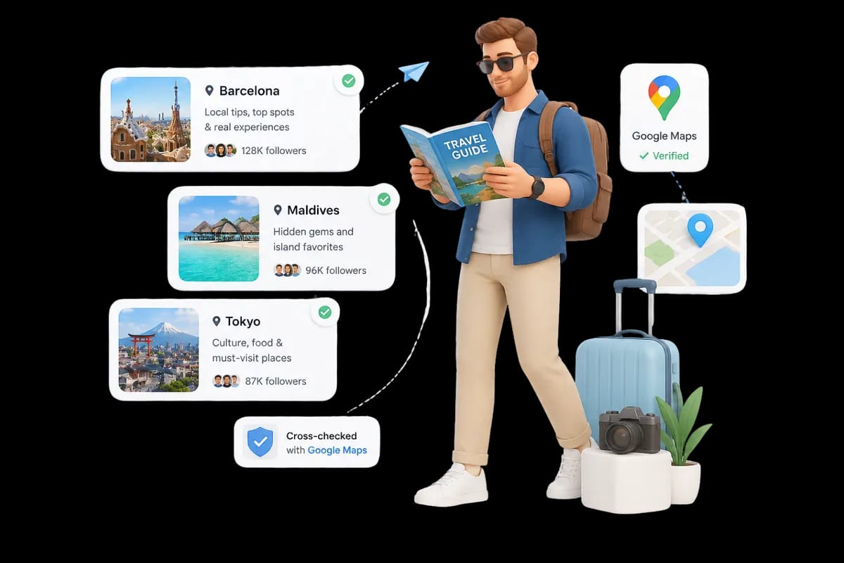 Travelers exploring with minogo guides